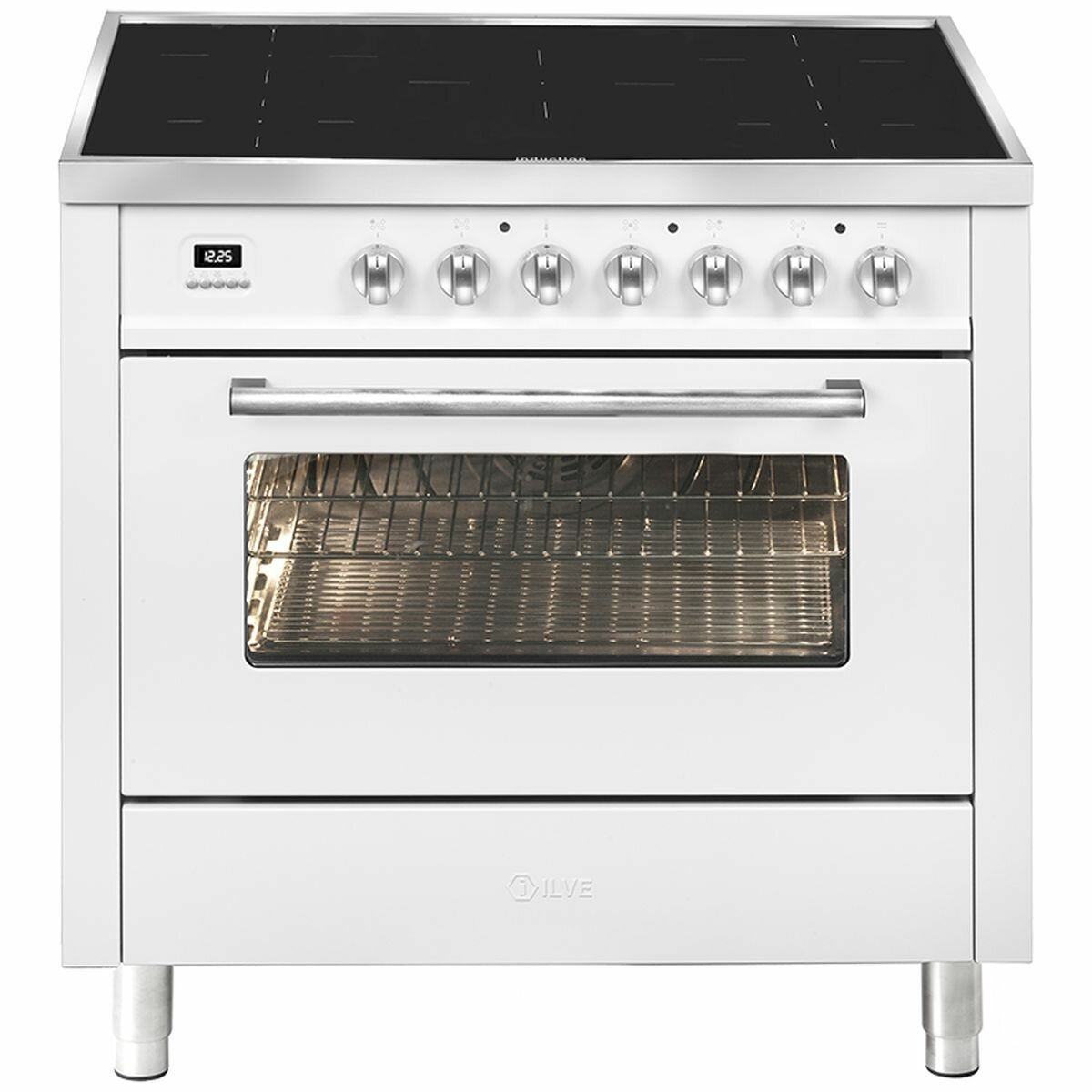 freestanding electric oven with induction cooktop