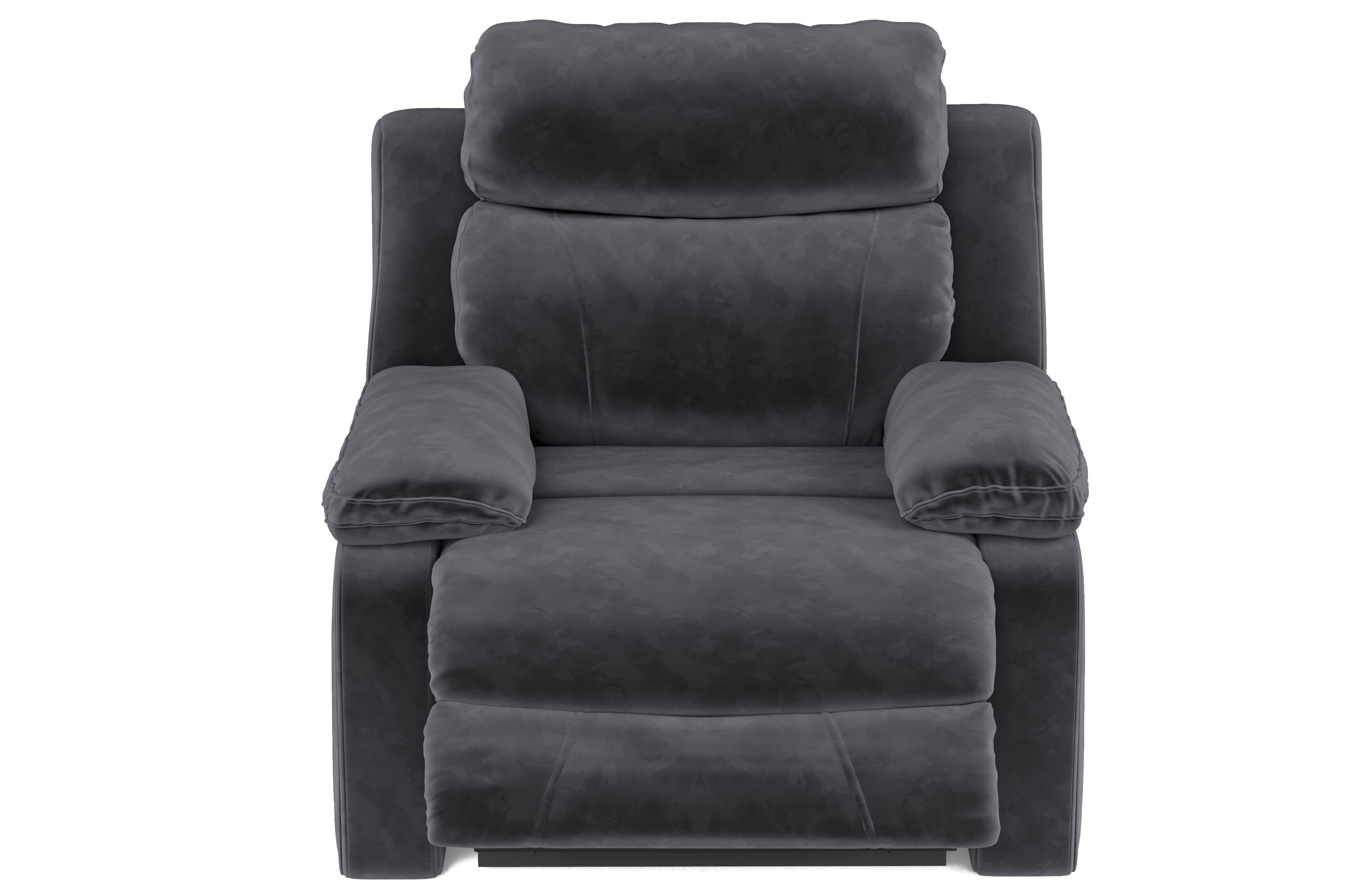 grey velvet recliner chair