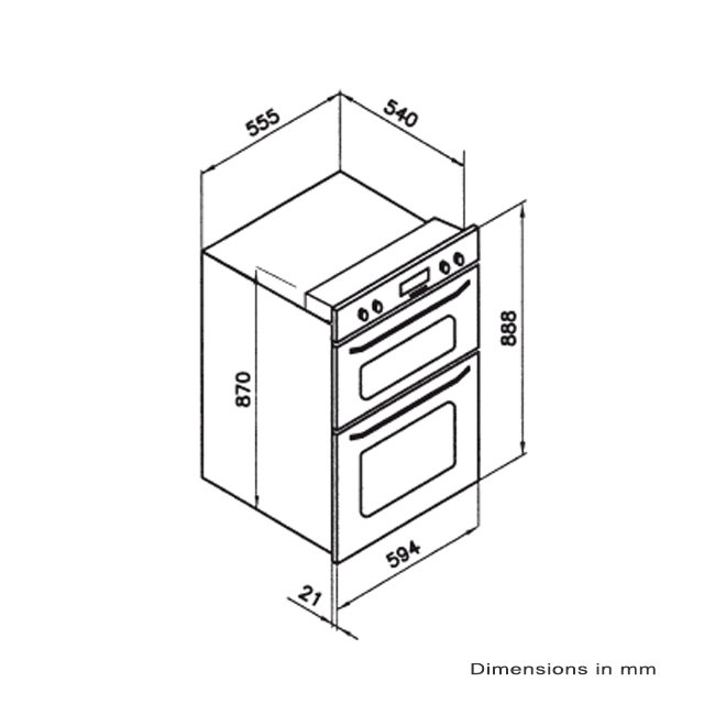 New Omega Oo885xr 60cm Electric Built In Double Oven 9326039012441