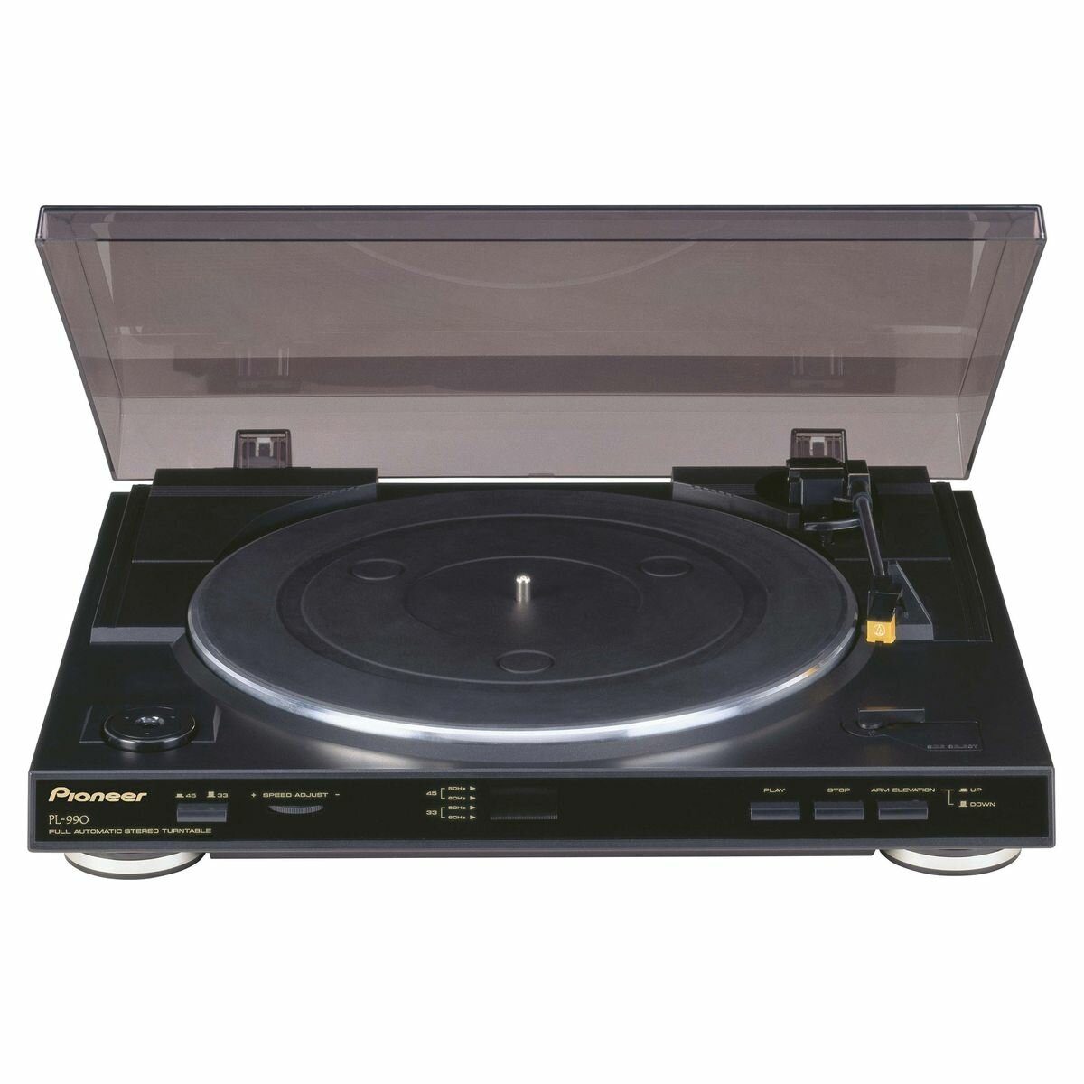 pioneer record player with speakers