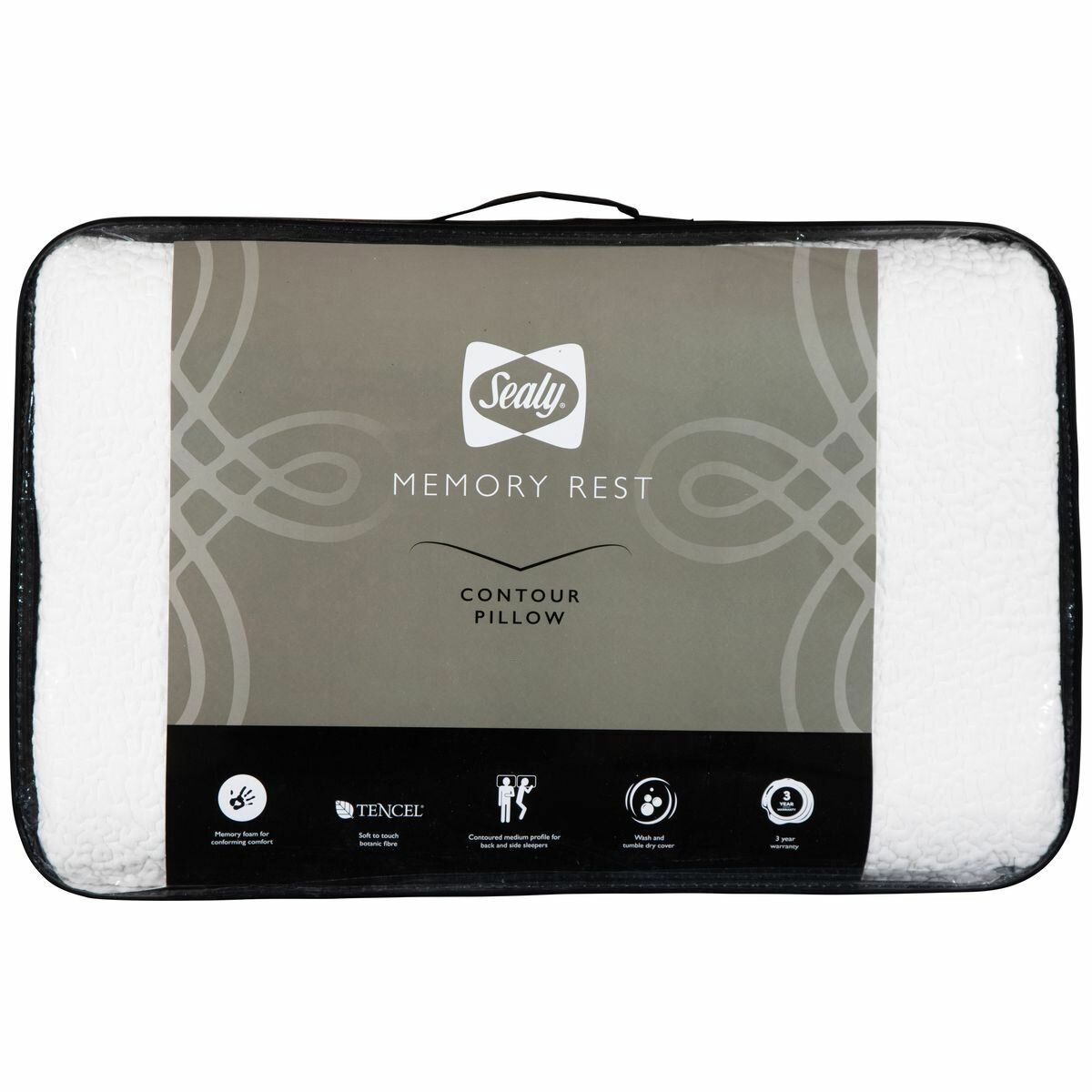 sealy memory rest contour pillow