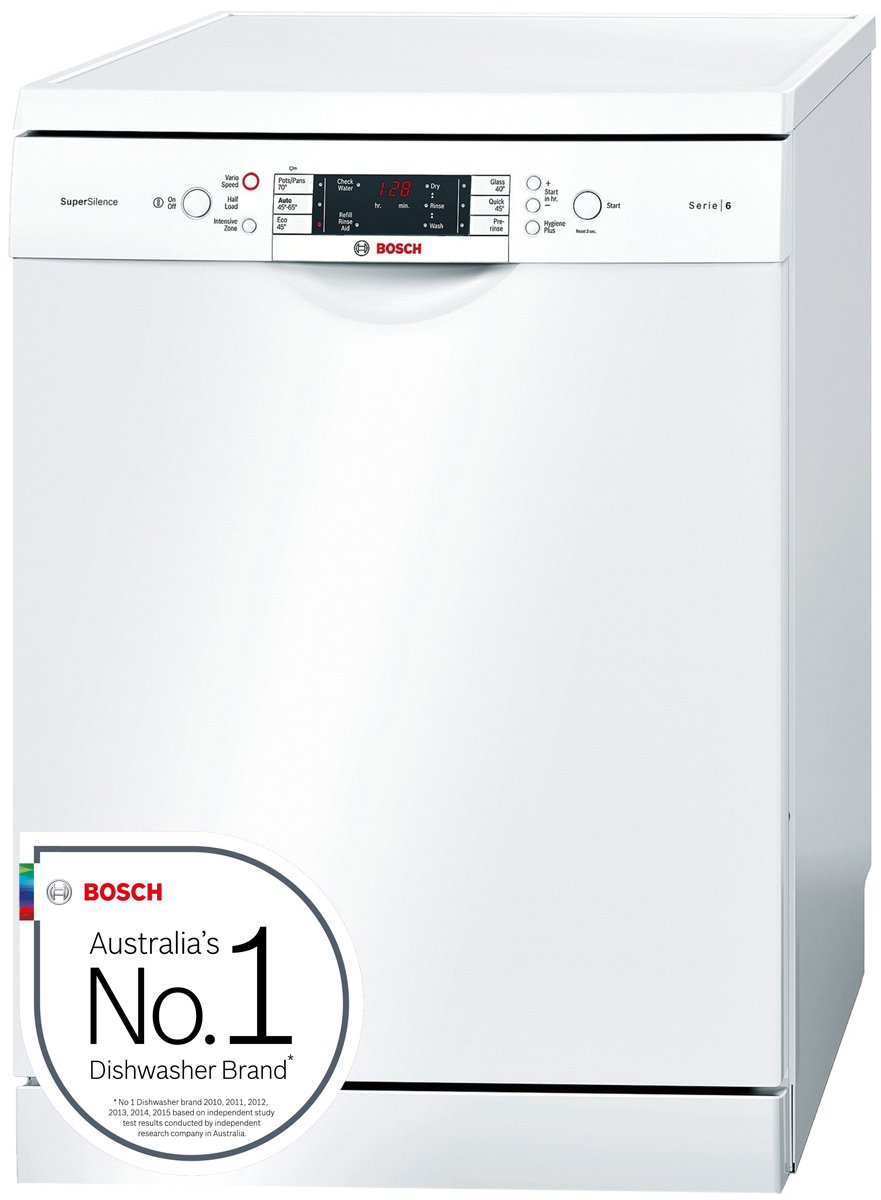 bosch white freestanding dishwasher sms66mw01a