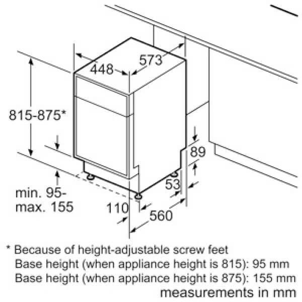 slimline under bench dishwasher