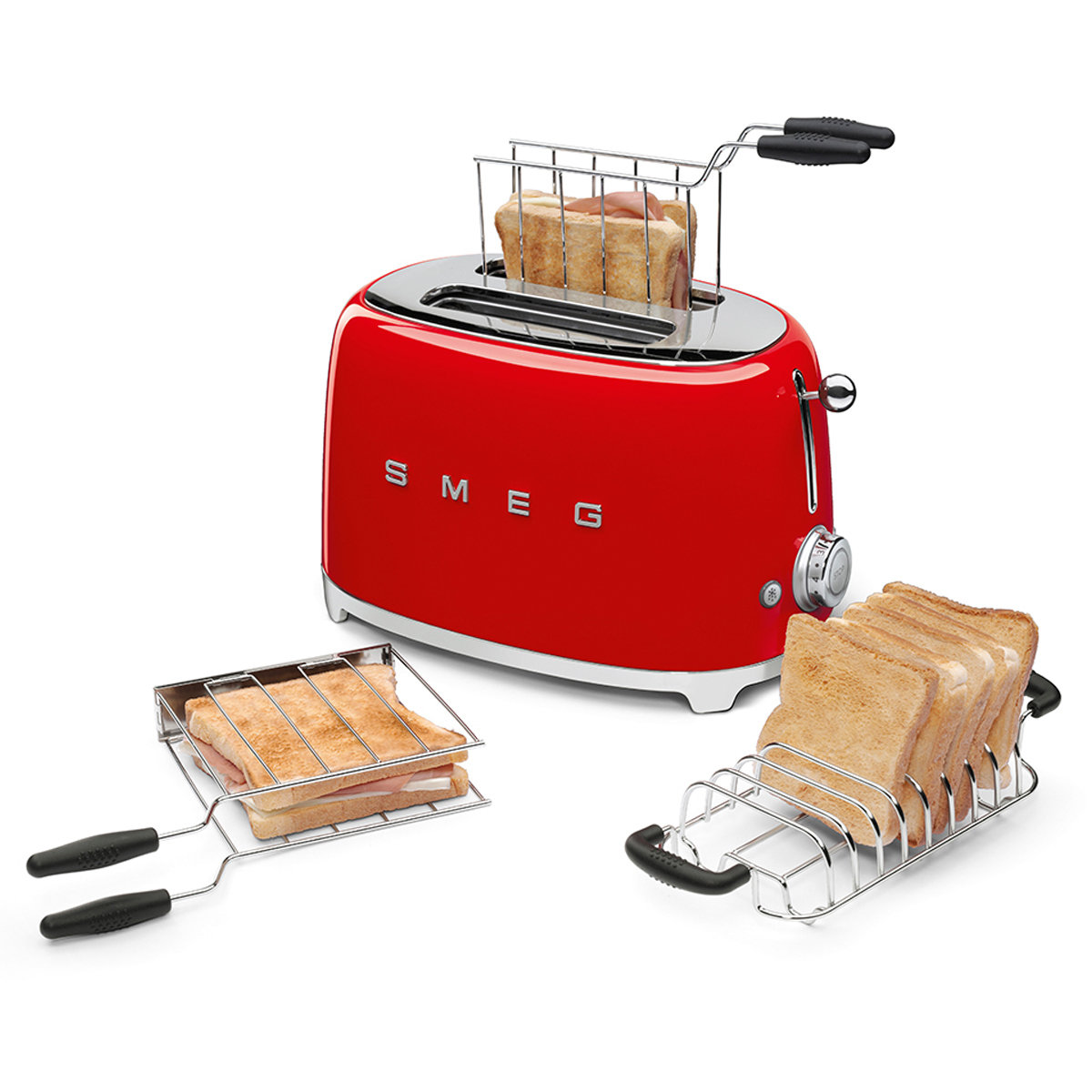 Smeg TSF01RDAU 50s Retro Style 2 Slice Toaster Red | Appliances Online