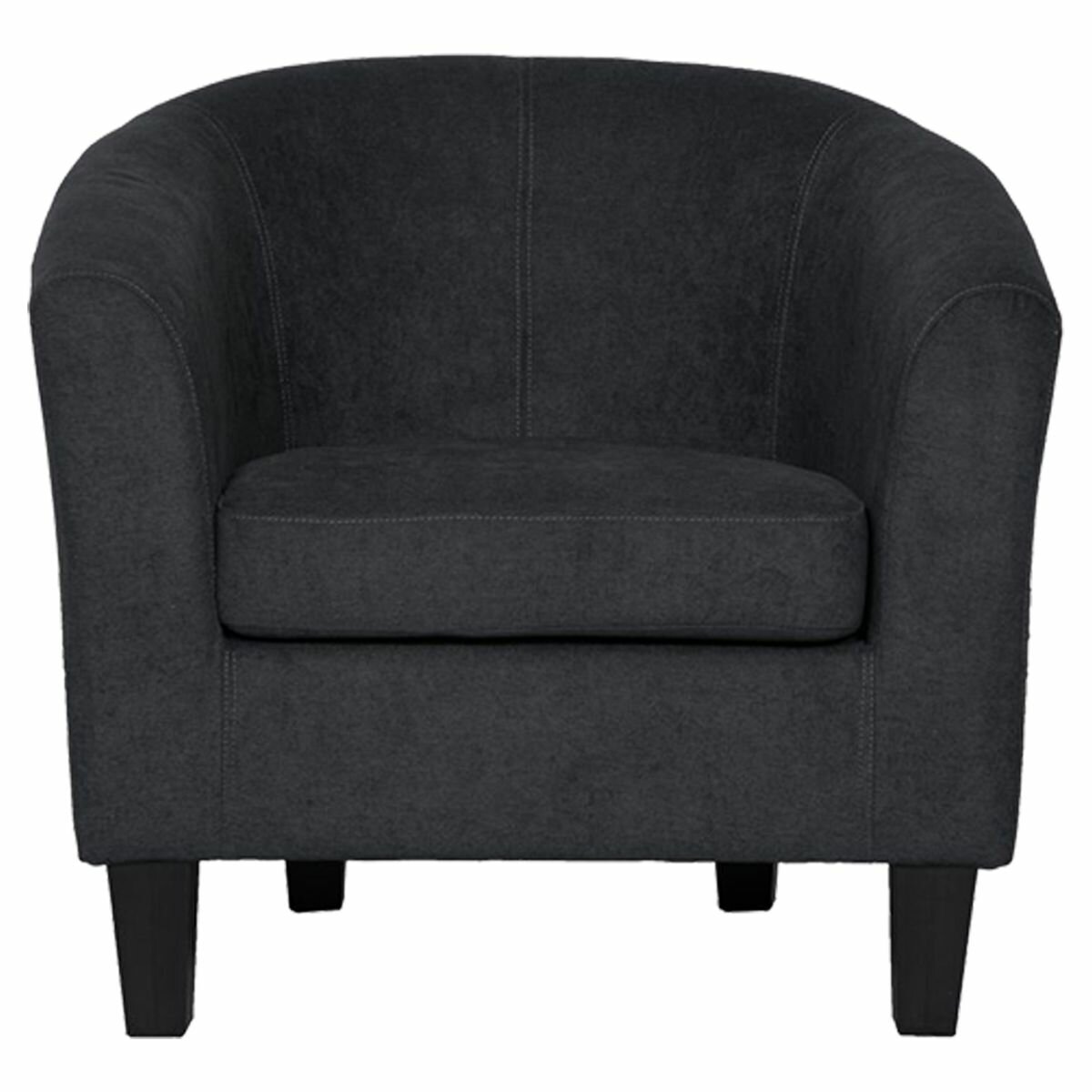 black and grey accent chair