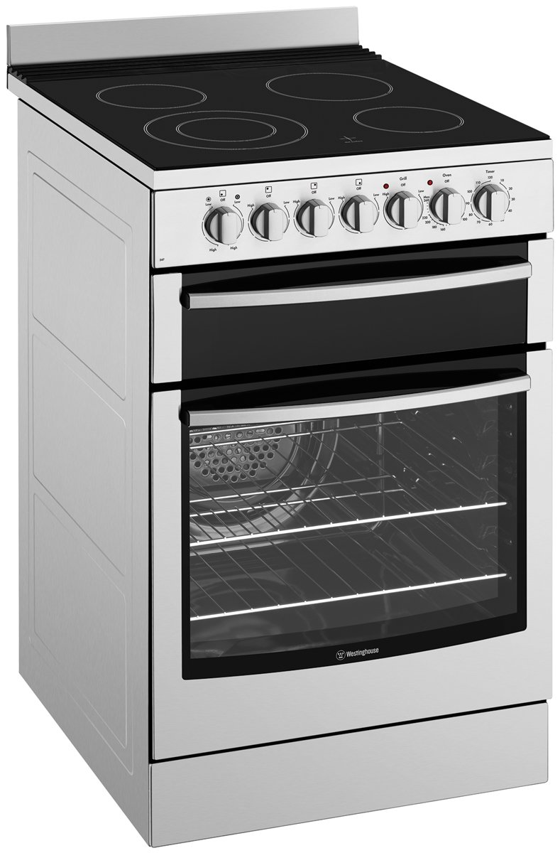 westinghouse 54cm freestanding cooker with electric oven and ceramic cooktop