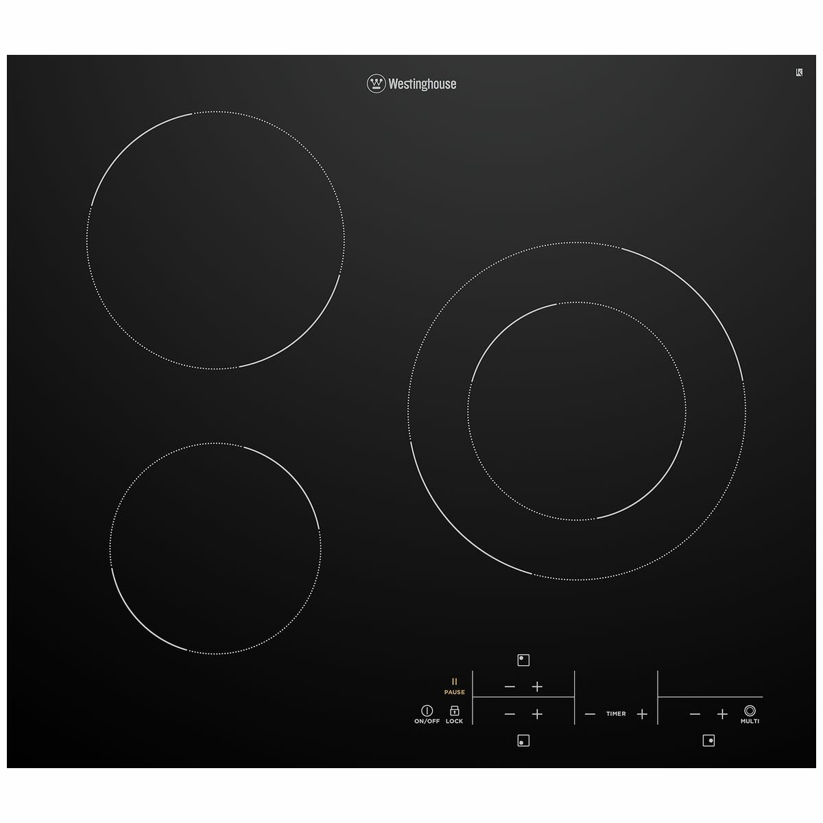 3 zone ceramic cooktop