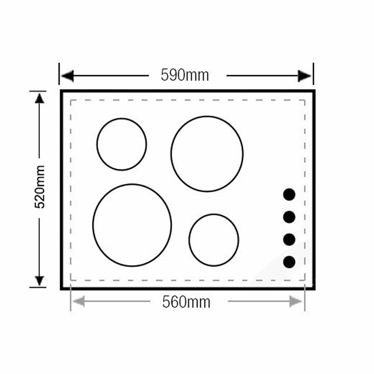 westinghouse 60cm ceramic cooktop whc642bc