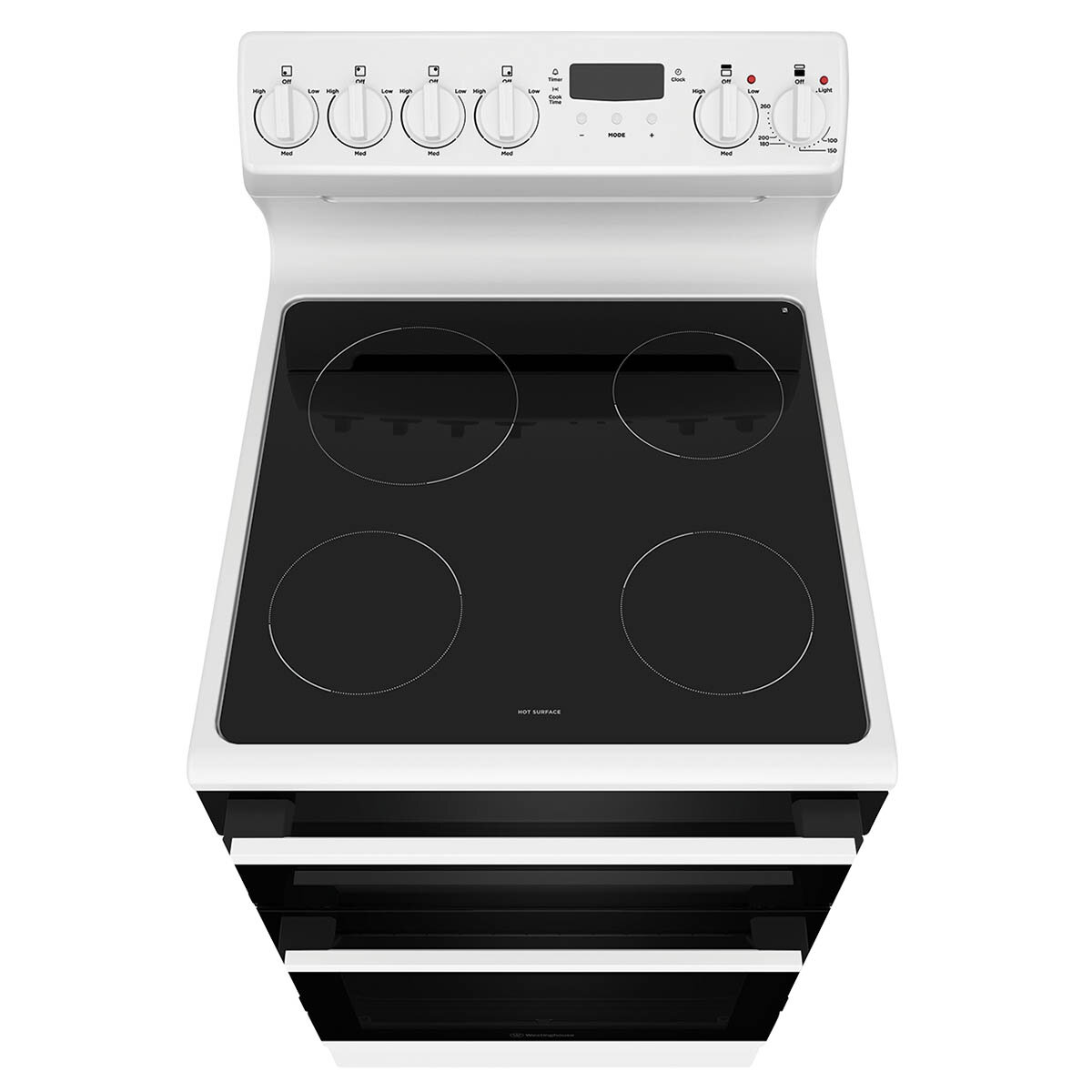 westinghouse 54cm freestanding cooker with electric oven and ceramic cooktop