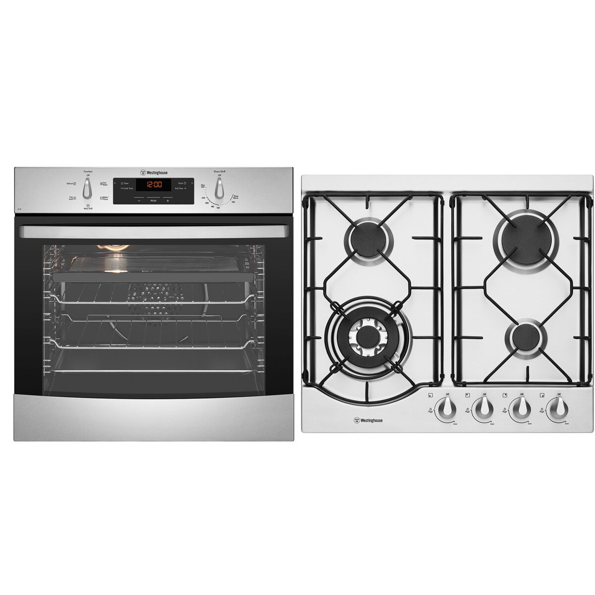 Westinghouse 60cm Electric Oven 60cm Natural Gas Cooktop