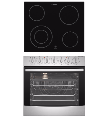 Westinghouse 60cm Electric Oven 60cm Ceramic Cooktop Pack